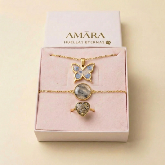 KIT Colgante + Pulsera + Anillo AMÃRA